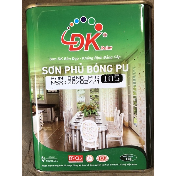 Sơn PU Đại Kiều, sơn bóng ĐK, phủ bóng cho mọi loại gỗ- Hàng chuẩn