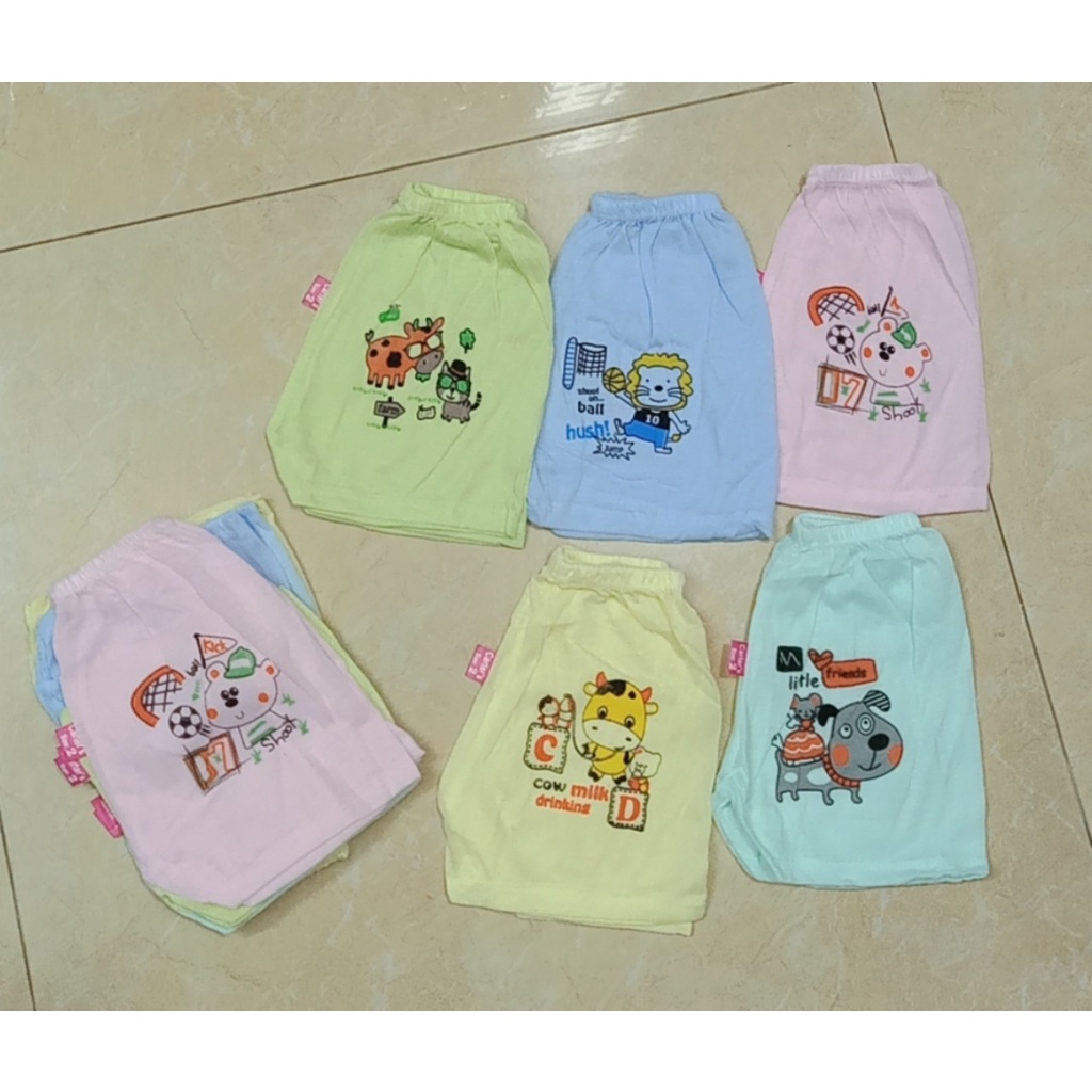 Quần đùi cotton in hình cho bé trai, bé gái từ 3-12kg