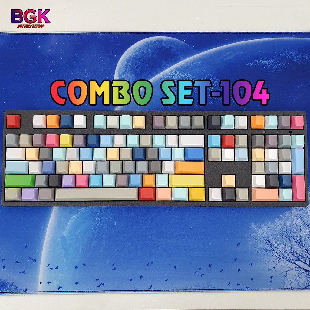 Bộ Combo Set keycap Cherry Blank PBT dày từ 60-68-87-98-104-108