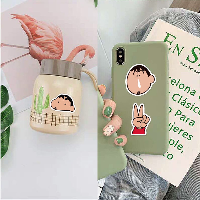 Set 40 Miếng Dán Trang Trí Điện Thoại / Máy Tính Chống Thấm Nước Họa Tiết Hoạt Hình Dễ Thương diy