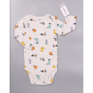 Bodysuit cho bé dài tay hình cún con chất liệu cotton từ 0-24 tháng ❤1H464710a