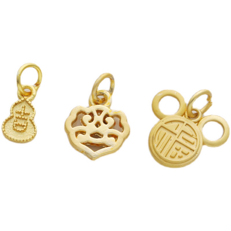 Phụ Kiện Trang Sức Hình Quả Bầu Màu Sắc Vàng Đồng Cổ Điển diy