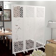 Di động, tiện dụng, Bình phong vách ngăn phong thuỷ hoạ tiết cây trúc xinh GT438 / 1 tấm