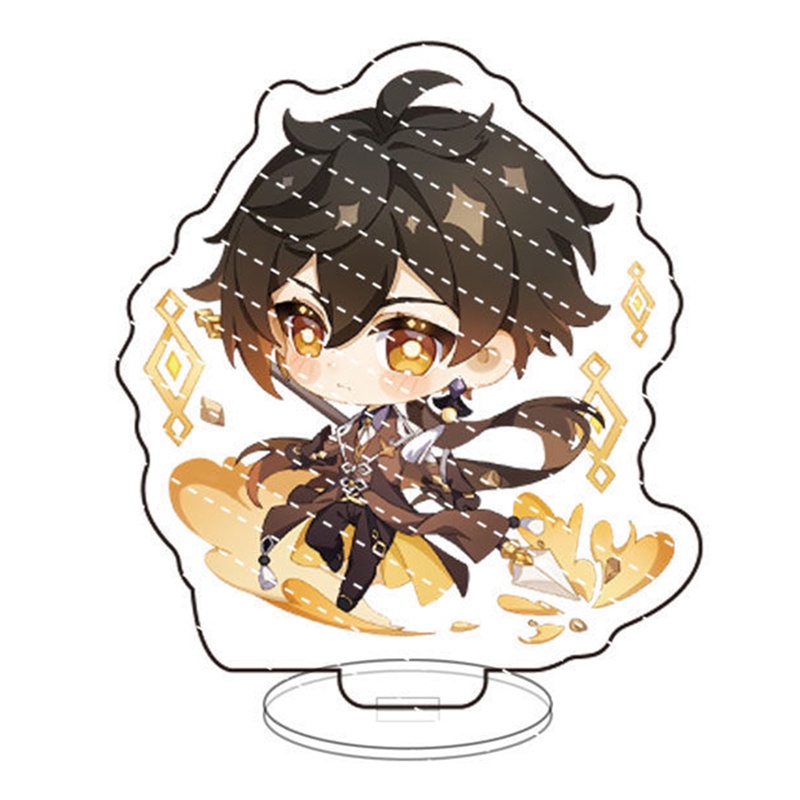 Mô hình đứng bằng acrylic mô phỏng nhân vật trong game Genshin Impact để bàn trang trí