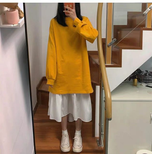 VÁY SWEATER TAY BỒNG TẶNG KÈM BELT HOT - ĐẦM MẶC 2 KIỂU | BigBuy360 - bigbuy360.vn