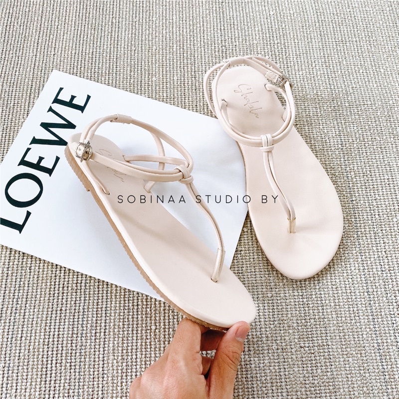 SANDAL NỮ XỎ NGÓN SOBINAA - GIÀY SANDAL THỜI TRANG DÂY MẢNH - SANDAL ĐẾ BỆT QUAI MẢNH SBN150