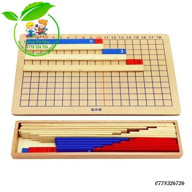 Bảng cộng trừ mini Montessori (Mini Addition and Subtraction Strip Board)