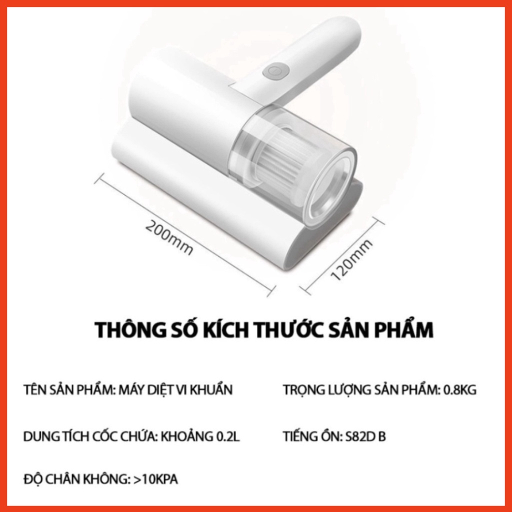 Máy Hút Bụi Giường Nệm - Máy Hút Bụi  Mini Cầm Tay Diệt Khuẩn Giường Nệm , Sofa Không Dây