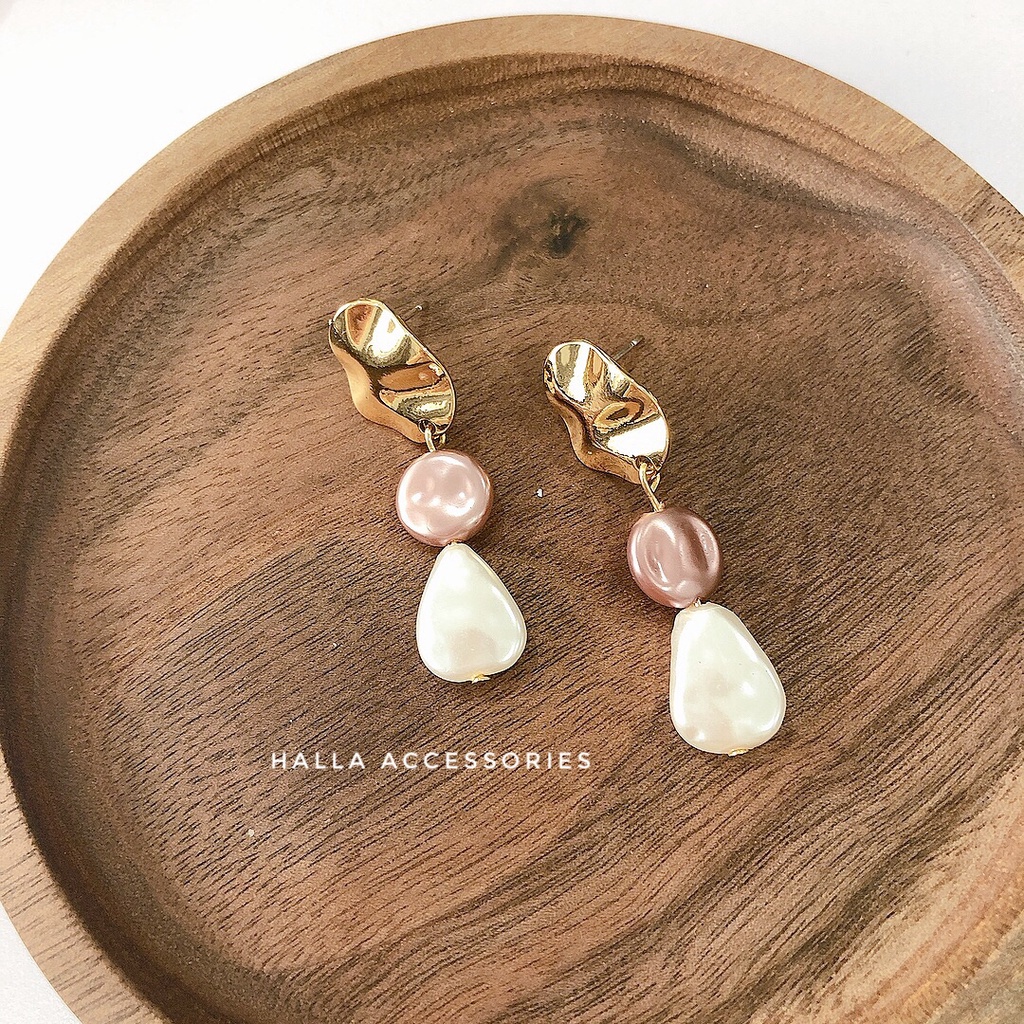 Khuyên tai phối 3 màu cao cấp HALLA BT132