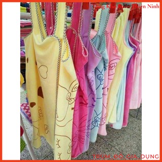 Khăn tắm choàng 2 trong 1 cotton mềm mịn