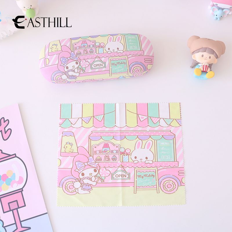 SANRIO Hộp Đựng Mắt Kính Họa Tiết Hoạt Hình Chó Cinnamon / Mèo Hello Kitty / Melody Kuromi Pudding Dễ Thương