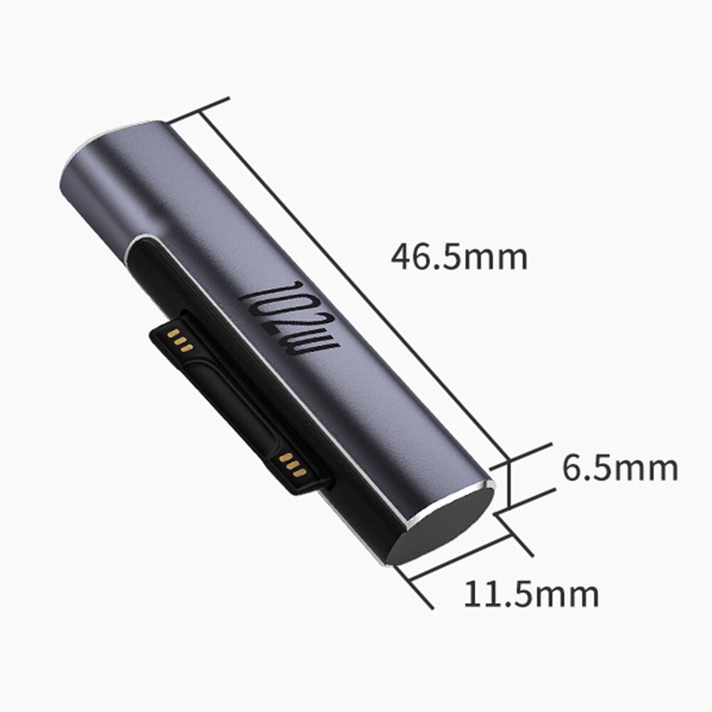 Đầu chuyển đổi sạc nhanh Type C PD 15V 65W 102W sang Microsoft Laptop Surface Pro 3 4 5 6 7 8 Go Book 1 2 3