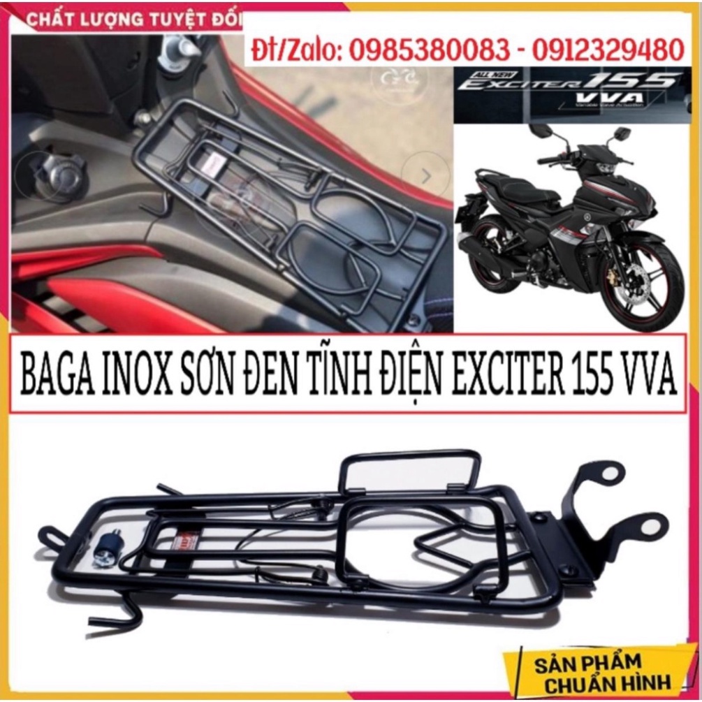 Baga EX155 và Ex 155 VVA (Exciter 155 VVA) Cao Cấp INOX, Sơn Đen Tĩnh Điện, Xititan 7 màu Dày 10 Ly Chắc Chắn Mẫu 2021 Ả