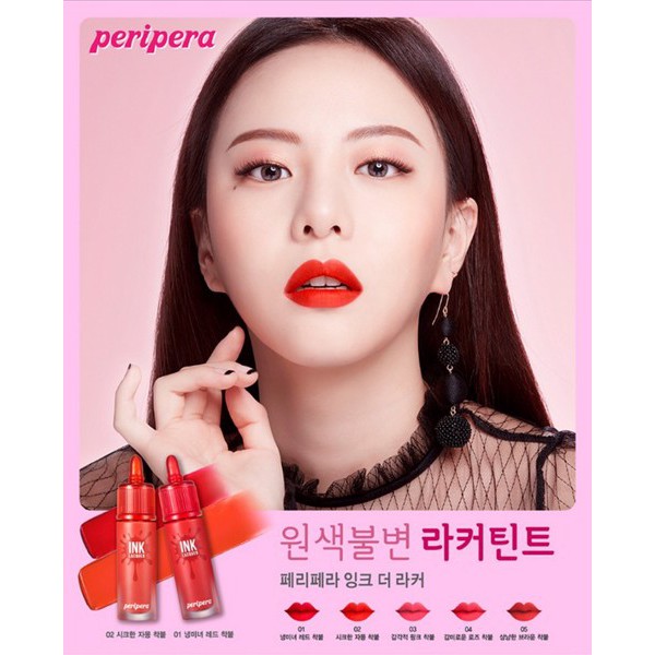 (Hàng Chính Hãng) 💋💋💋 Son Kem Lì Không Trôi Peripera Ink Lacquer_DATE: 11/2021