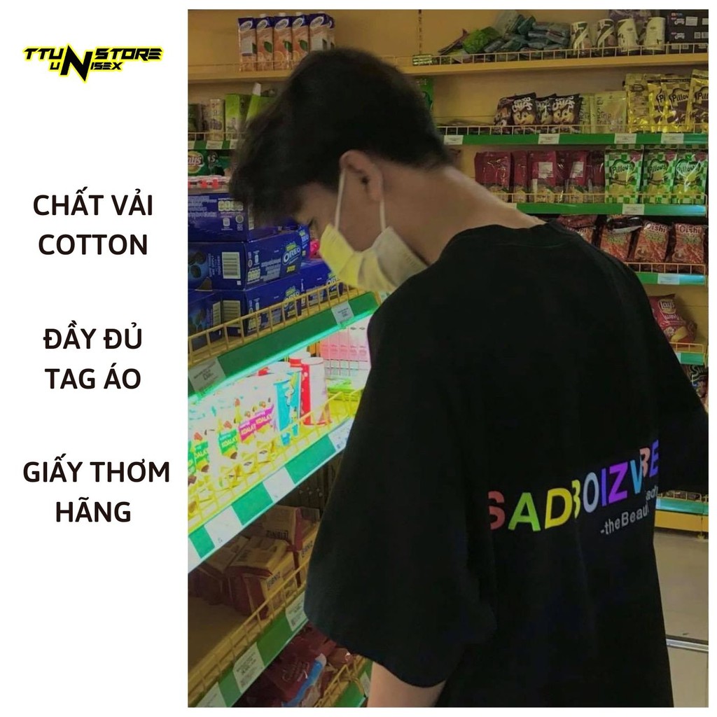 Áo Thun Tay Lỡ SADBOIZVIBES 7 Màu Tay Ngắn , Tee SADBOIZ  Tay Lửng Full Tag Form Rộng Nam Nữ Đẹp Unisex TTUN STORE