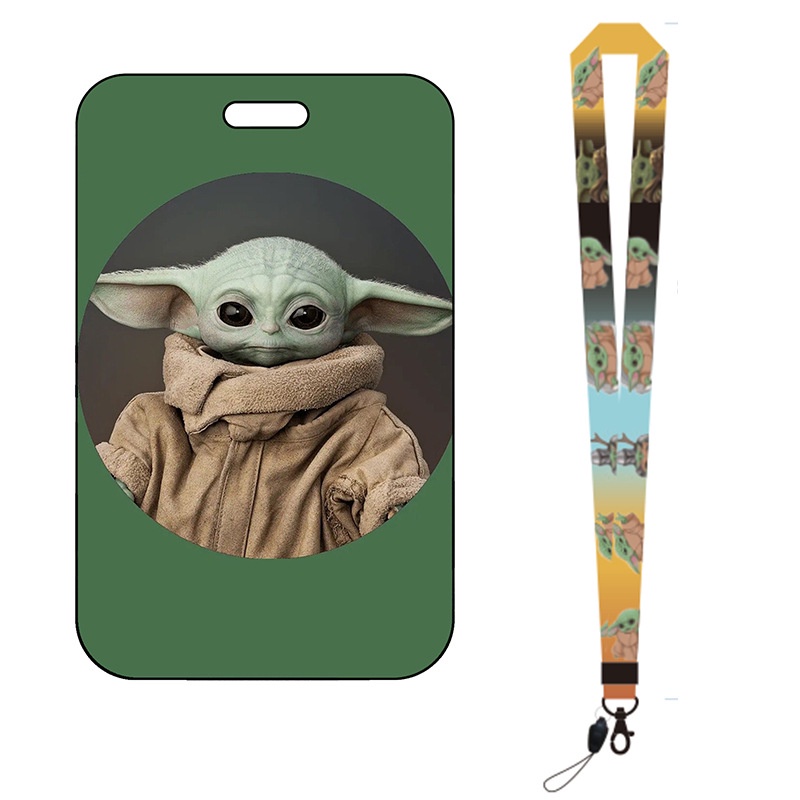 Dây Đeo Thẻ ID/Thẻ ID Bằng Silicon Họa Tiết Hoạt Hình Star Wars Yoda