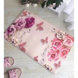 [Freeship 99k] Thảm Chùi Chân Hoa Hồng Đá 3D Cực Dẹp