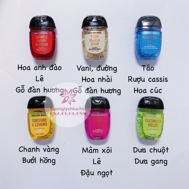 Gel rửa tay khô Bath and Body Works 29ml