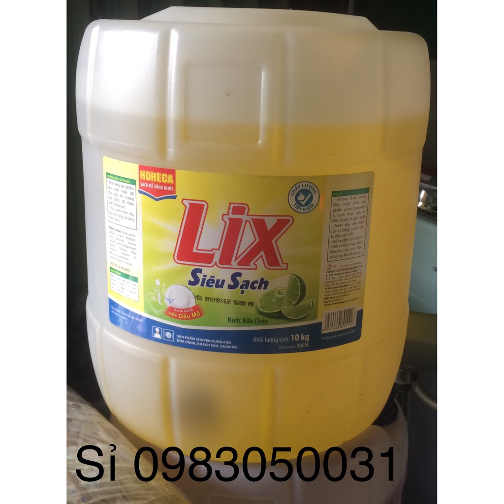 Nước rửa chén Lix 10lit