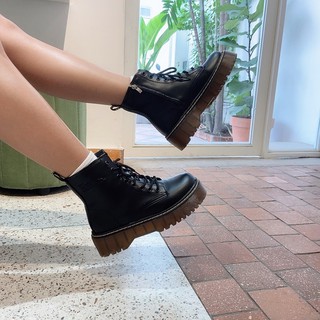Giày boots đế cao (đế nâu) - Muffin boots