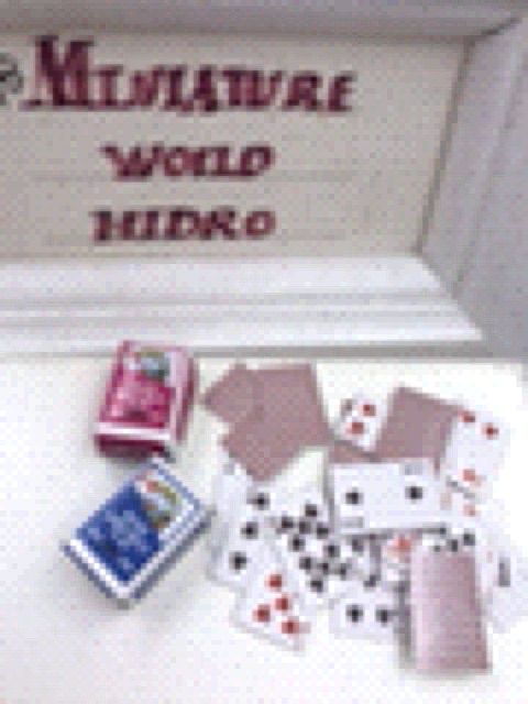 Bộ bài Tây poker siêu mini tí hon. Mô hình bộ bài Tây poker