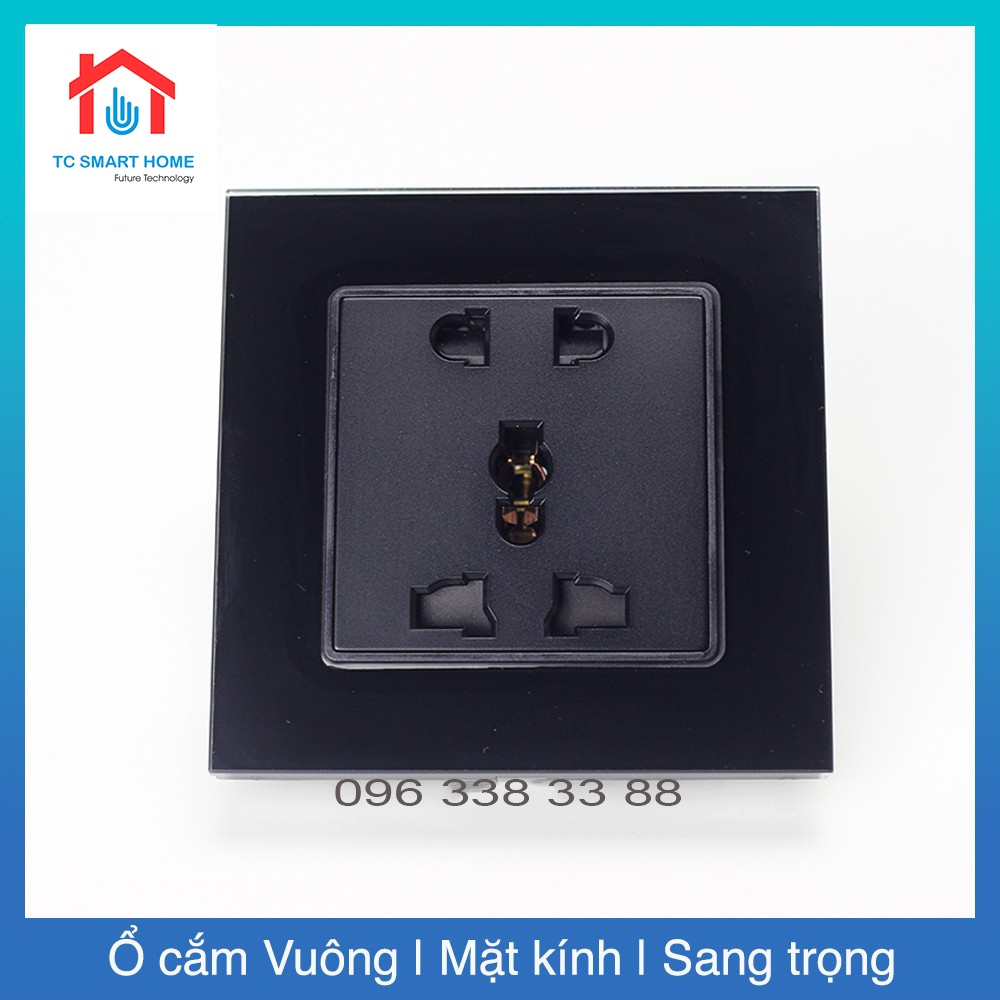 Ổ cắm Vuông mặt kính cường lực