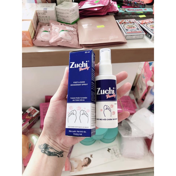 Xịt khử mùi hôi chân, hôi giày Zuchi nano - Khử mùi hôi chân, hôi giày hiệu quả