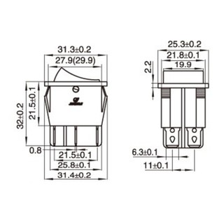 Công tắc KCD4 4 chân 16A 250V