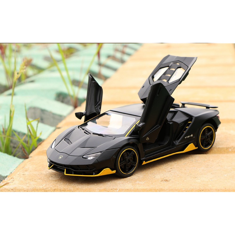 XE MÔ HÌNH TĨNH siêu xe LAMBOR CENTENARIO LP770-4 | MINIAUTO tỷ lệ 1:32 đen nhám