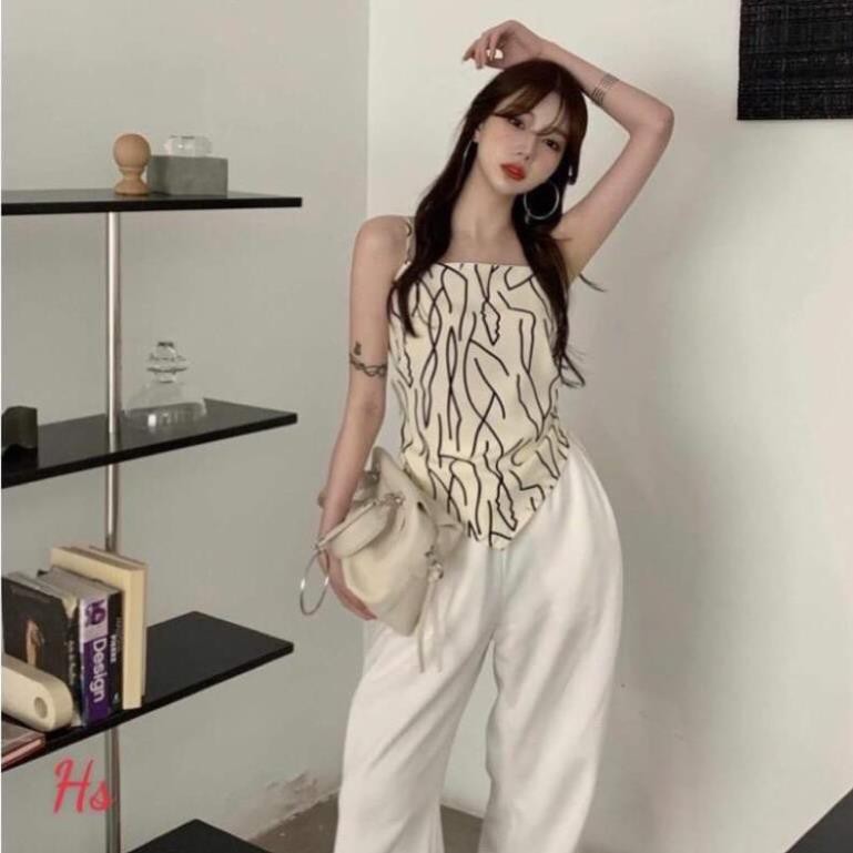 Set Đồ Nữ Gạo Boutique Bộ Áo Yếm Thổ Cẩm Quần Jogger Dài Áo Yếm 2 Dây X019 | BigBuy360 - bigbuy360.vn
