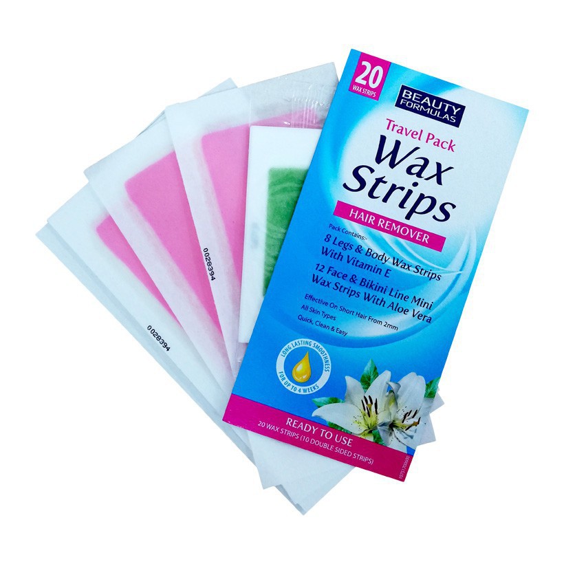 Miếng Wax Lông Ria Mép, Bikini, Tay, Chân (Gói 20 Miếng) Beauty Formulas Anh Quốc