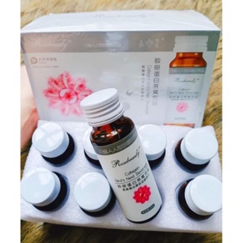 Nước Uống Collagen Rose Beauty Tinh Chất Yến Và Hoa Anh Thảo - Collagen Nội Địa Trung