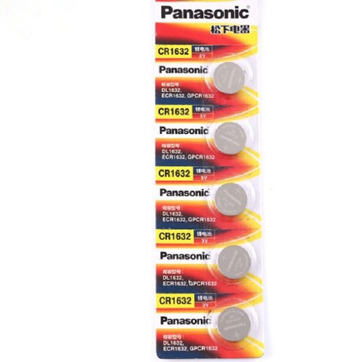 Pin CR1632 Panasonic 3V Lithium Vỉ 5 Viên