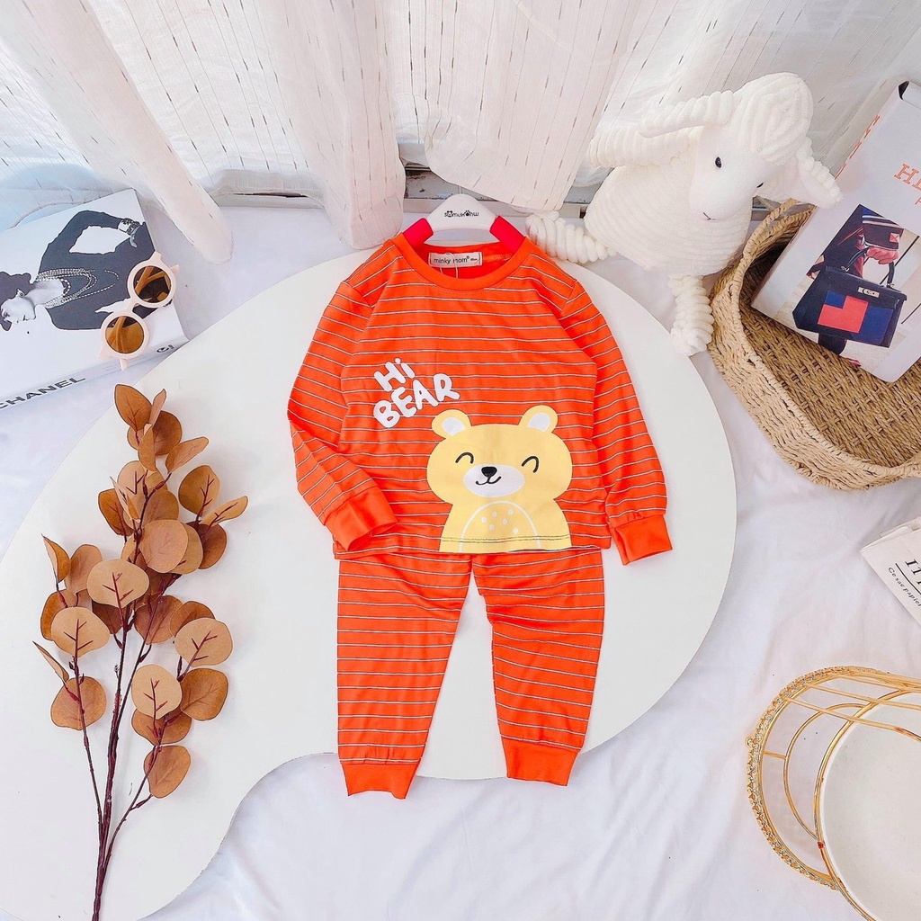 [SALE] Bộ Dài Tay Cho Bé Trai, Bé Gái Minky Mom Vải Thun Lạnh Mickey Hoạt Hình, Đồ Bộ Cho Bé Mặc Nhà Thu Đông MKMTD2167