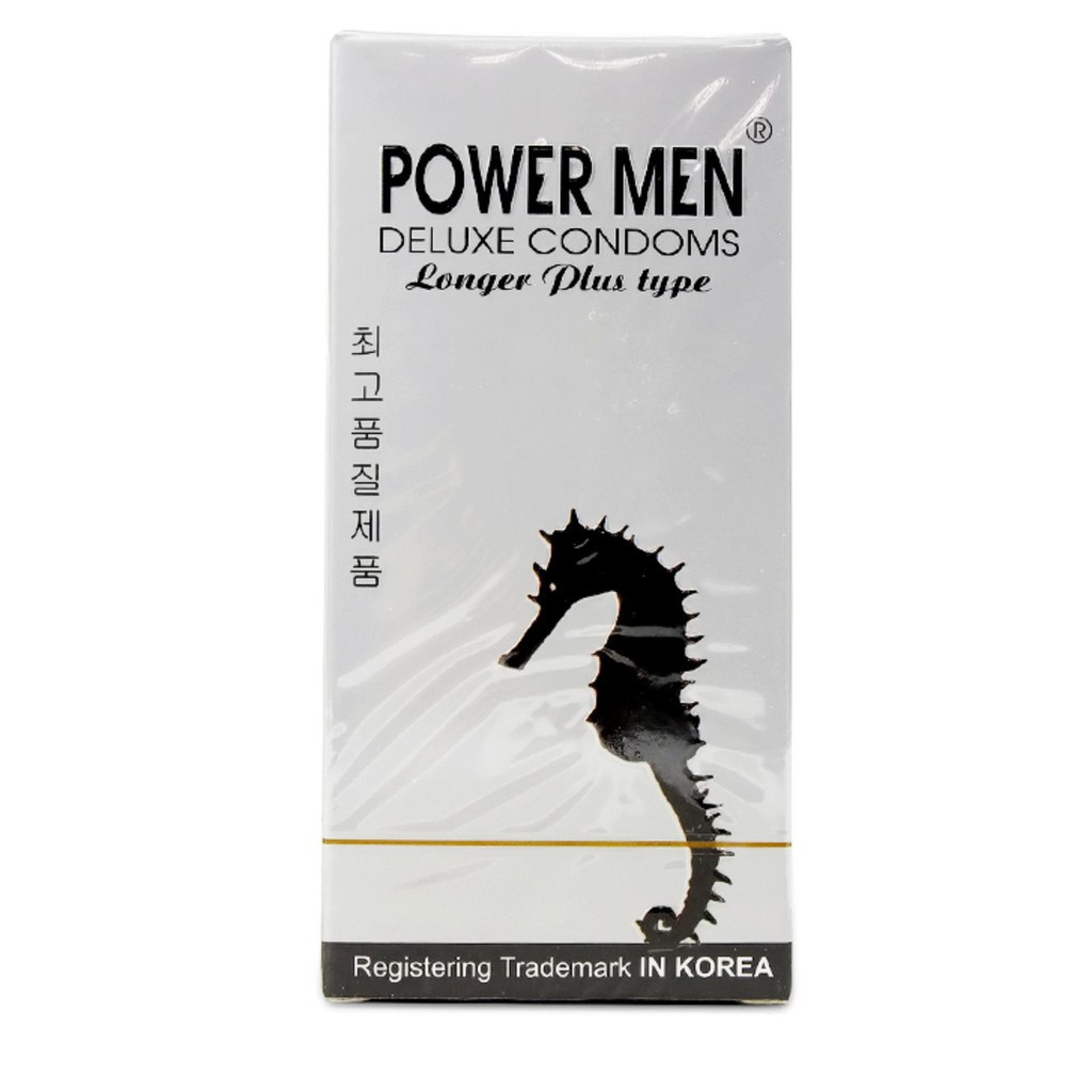 [Cao Cấp] Bao cao su Power Men Longer Plus cá ngựa hộp 12 chiếc