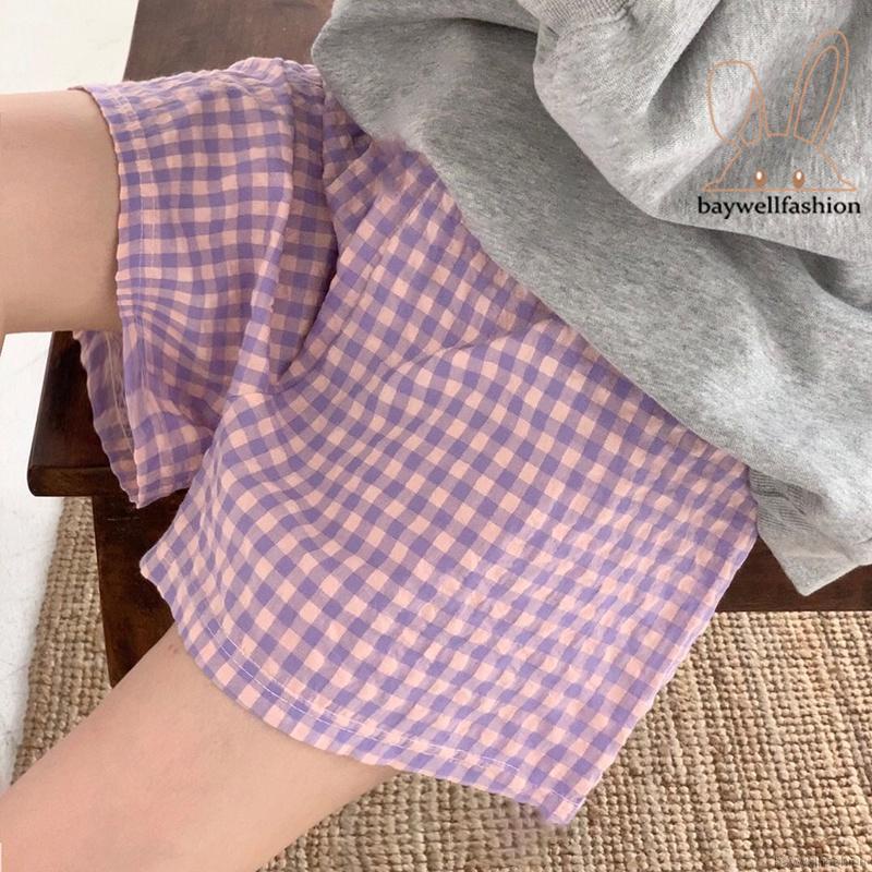 Quần short ống rộng lưng cao in họa tiết thời trang cho nữ