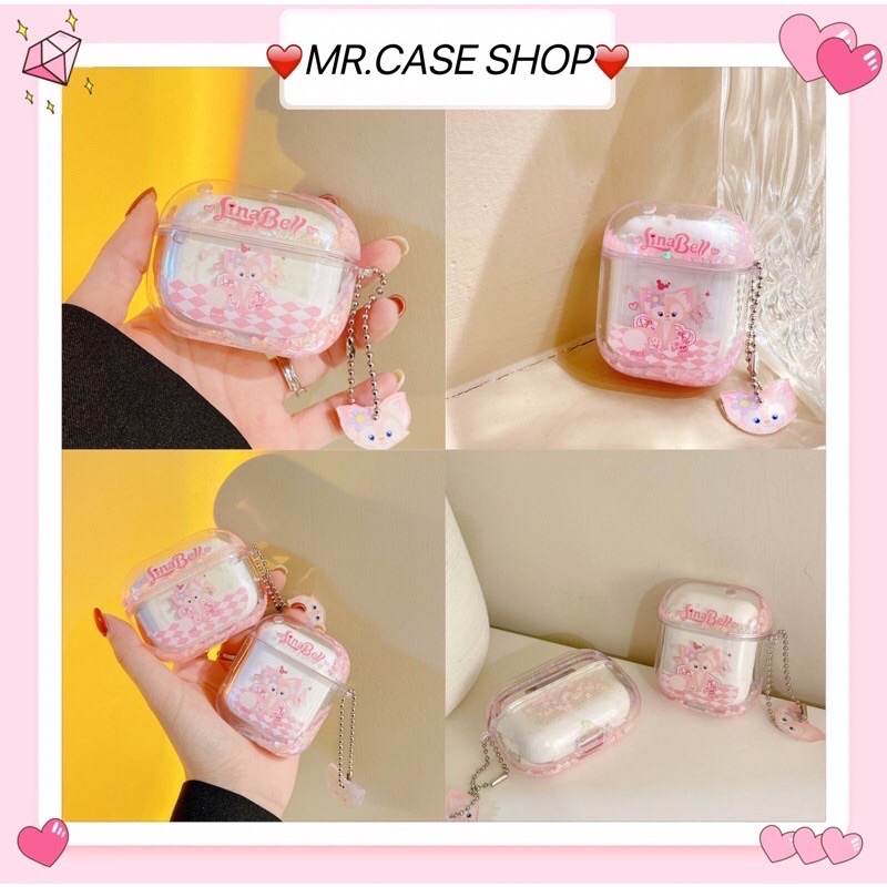 Case Airpods 1/2 /Pro Vỏ Ốp Tai Nghe Hình Linabell Kim Tuyến nước - Mr.Case AirPods