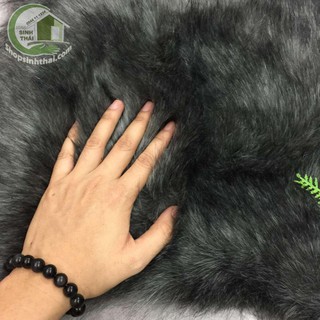 Thảm lông xù màu xám đen - thảm trang trí chụp hình ảnh sản phẩm