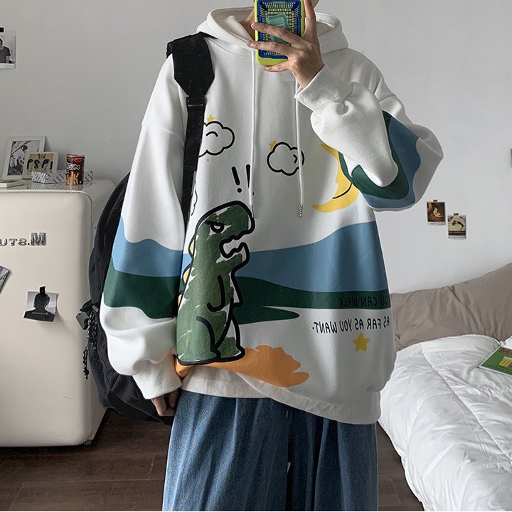 Áo Hoodie Nón Chui Trùm Đầu Nữ Nam Unisex Chất Vải Nỉ Poly Nam Nữ, Quỷ Nhỏ WAH067NO