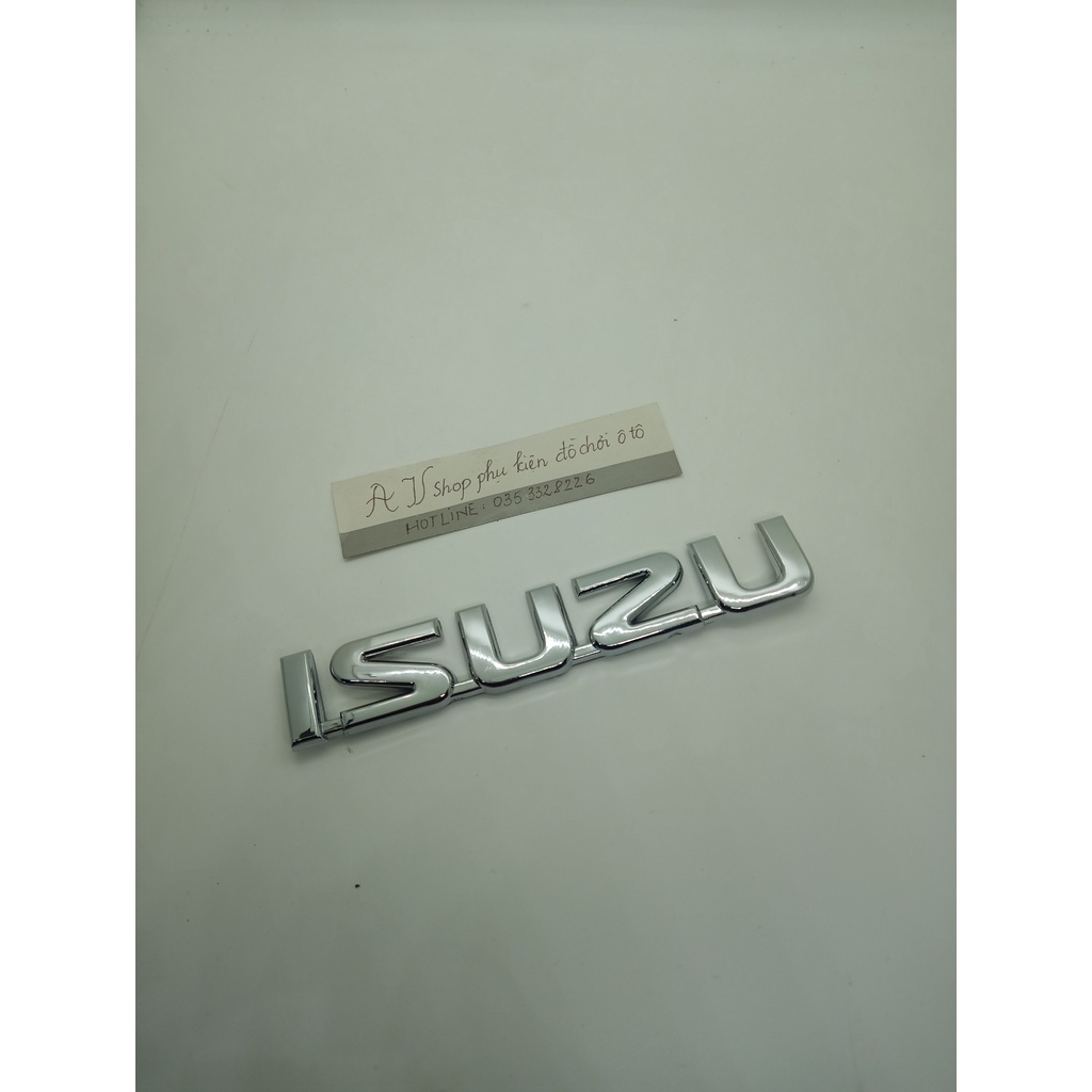 Tem chữ nổi ISUZU bằng nhựa ABS mạ crom bóng