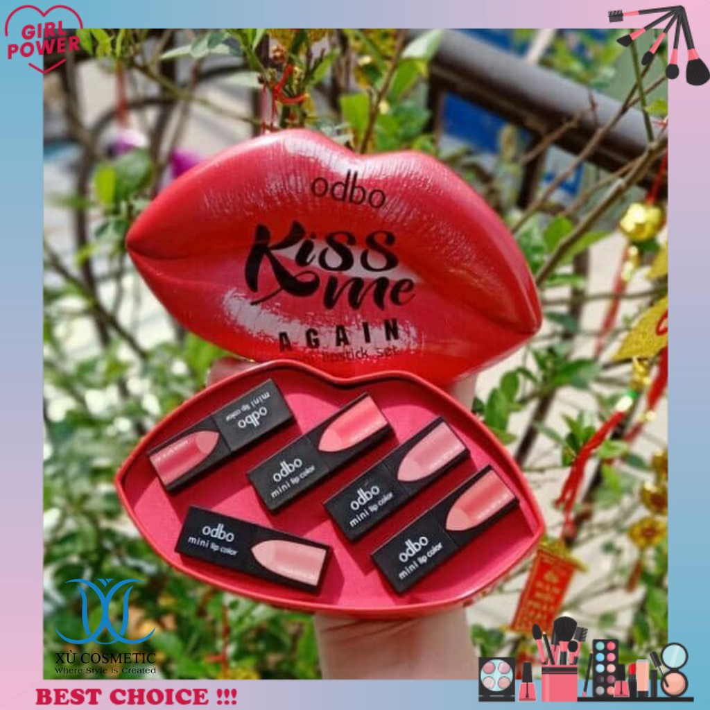 SON ODBO KISS ME AGAIN Mini Lipstick - BẢNG SET B