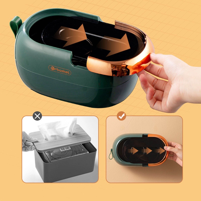 Hộp Đựng Khăn Giấy Dạng Treo Lò Xo Độc Đáo Tiện Dụng Cho Nhà Bếp / Văn Phòng