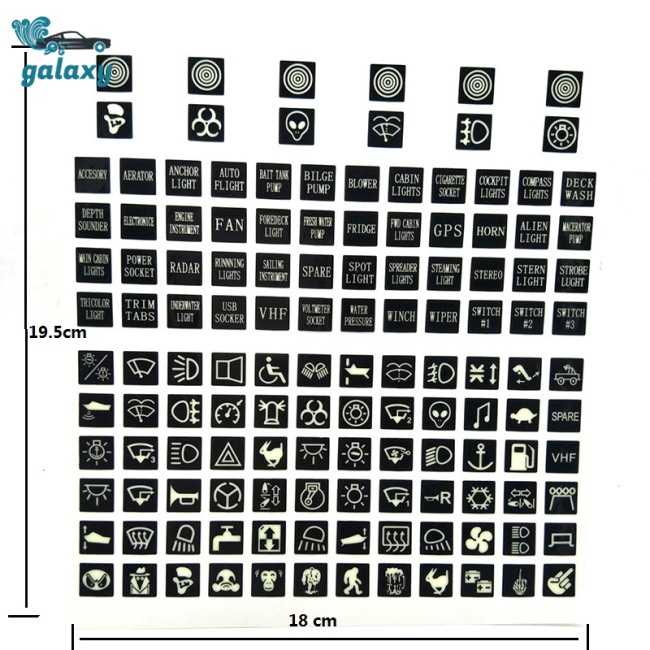 Galaxy Sticker Phát Quang Dán Trang Trí Công Tắc Xe Hơi / Xe Tải