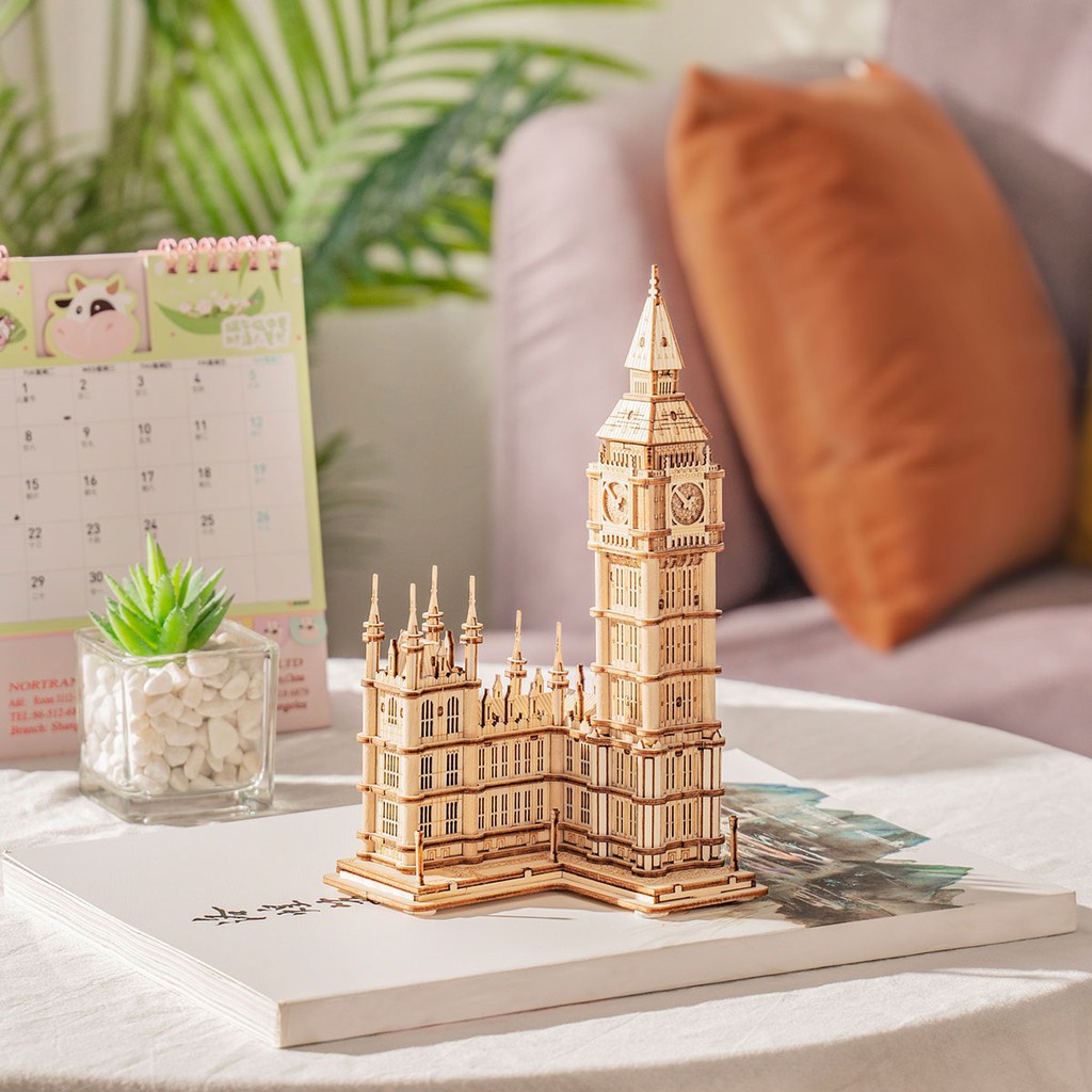 Đồ Chơi Lắp Ráp Bằng Gỗ 3D Robotime Mô Hình Tháp Đồng Hồ Big Ben  - TG507
