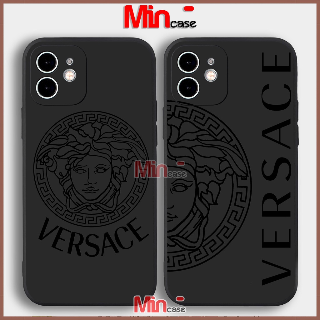 Ốp lưng iPhone Versace cạnh viền vuông silicon mềm dẻo cho iphone 6/6s/7/8/X/XS/XR/11/12/13 Pro Plus Max cute dễ thương
