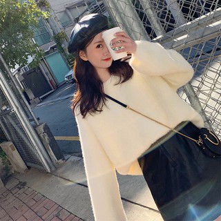 (ORDER) ÁO LEN LÔNG THỎ CỔ TRÒN
