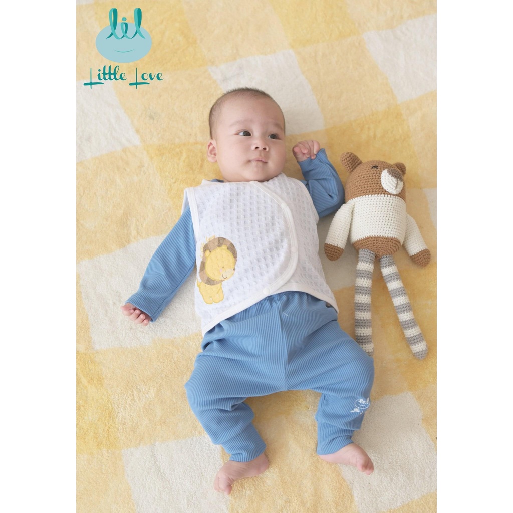 (LIL-LITTLE LOVE) Áo gile len mỏng cài chéo cho bé sơ sinh mẫu mới 2022