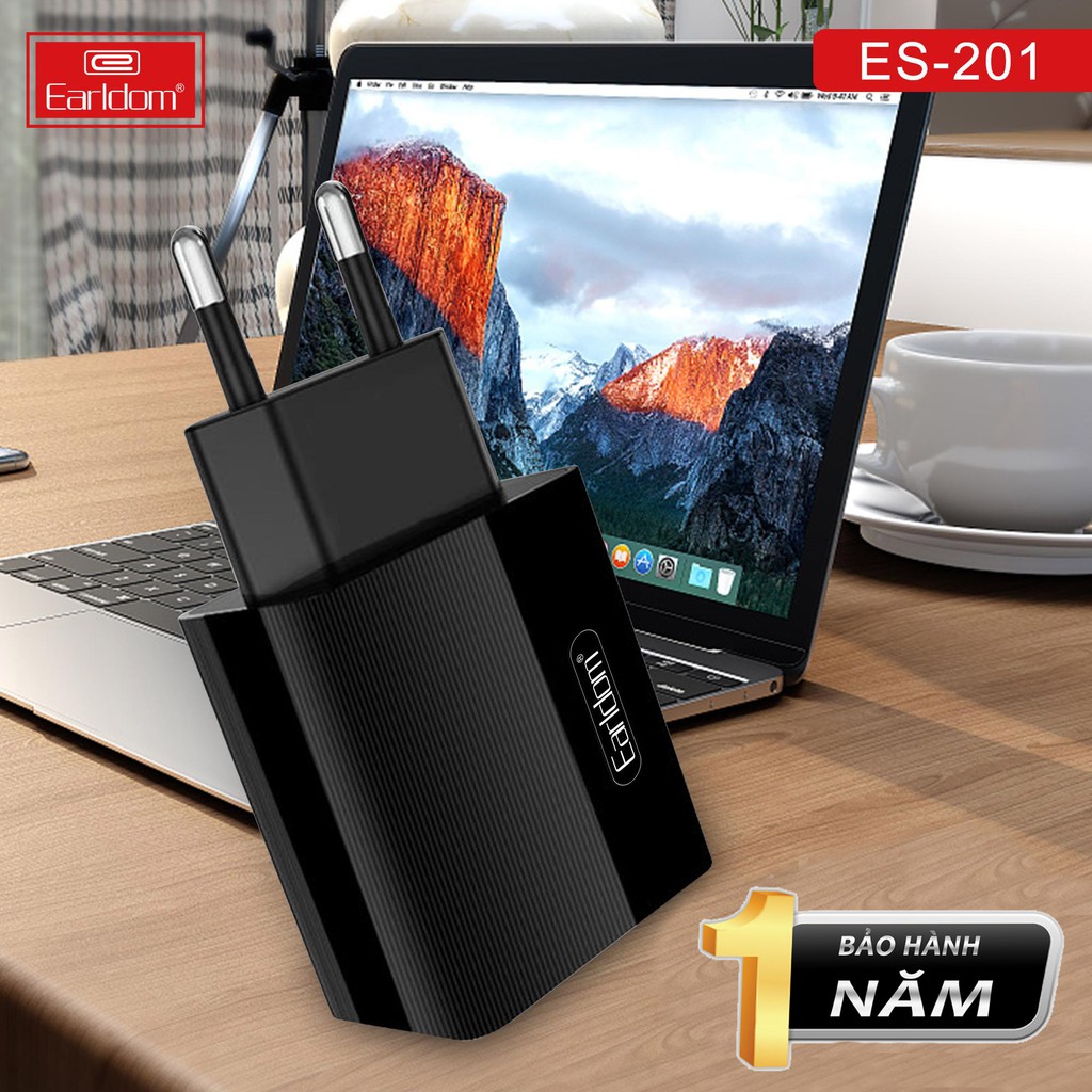 Củ Sạc iPhone Earldom AH-201 cổng kết nối USB 2.1A Cho Các Dòng Cáp Sạc Điện Thoại - IPhone Samsung Oppo Xiaomi Huawei | BigBuy360 - bigbuy360.vn