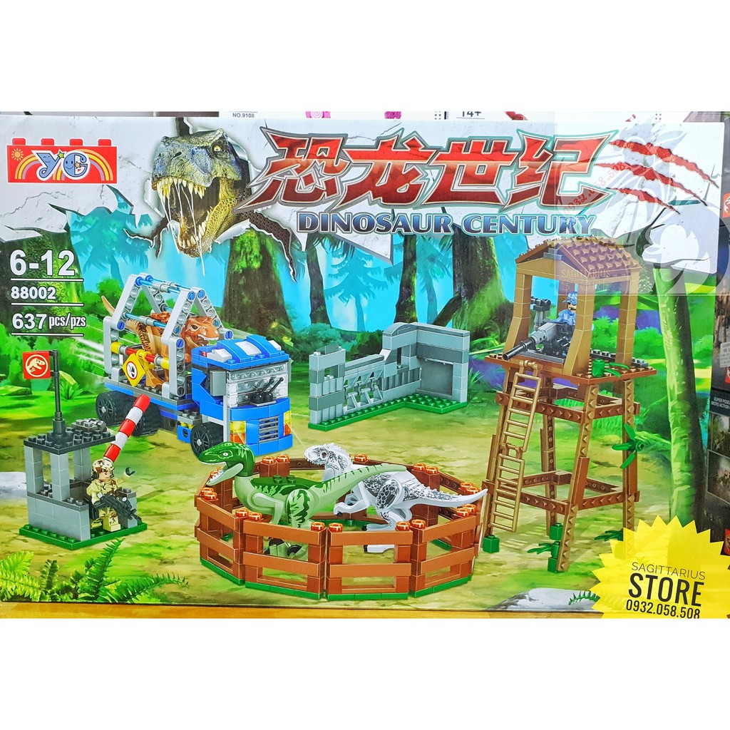 Lego Lắp Ráp Công Viên Khủng Long - Dinosaur Century YE88002 ( 637 Mảnh )