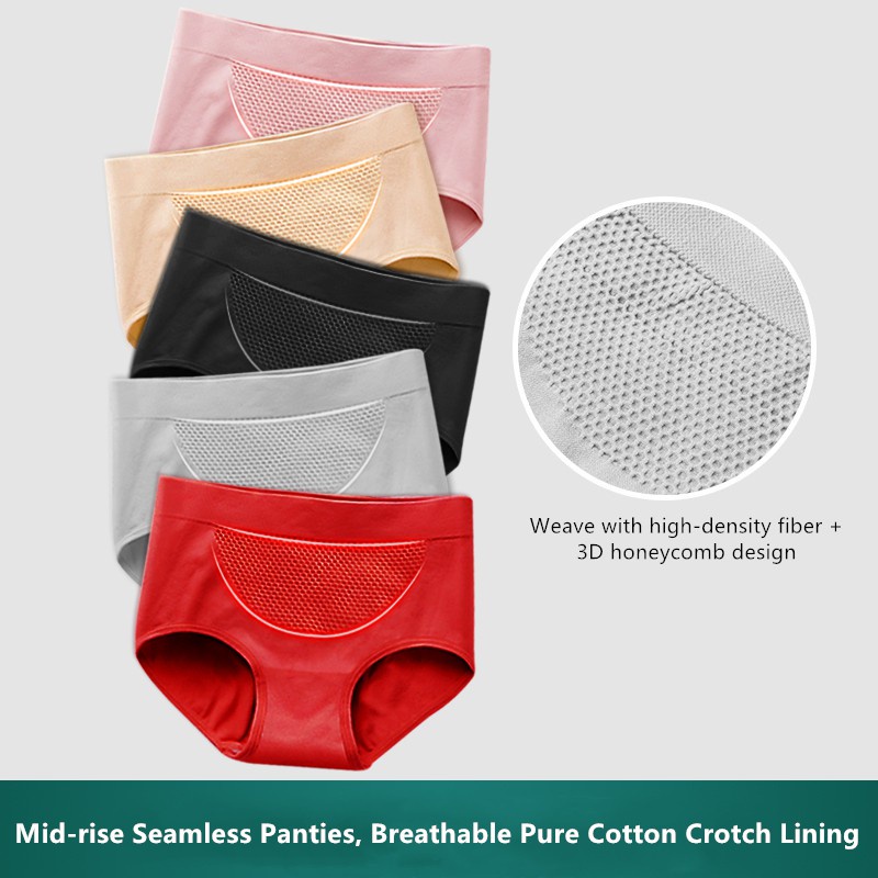 Phụ nữ cotton giữa eo liền mạch đồ lót liền mạch màu sắc quần lót nâng hông quần sịp